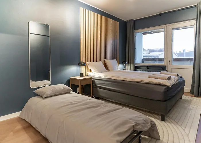 アパート Citycenter Family Apartment, Three Bedrooms Up To 8 People, Free Parking And Wifi ロヴァニエミ